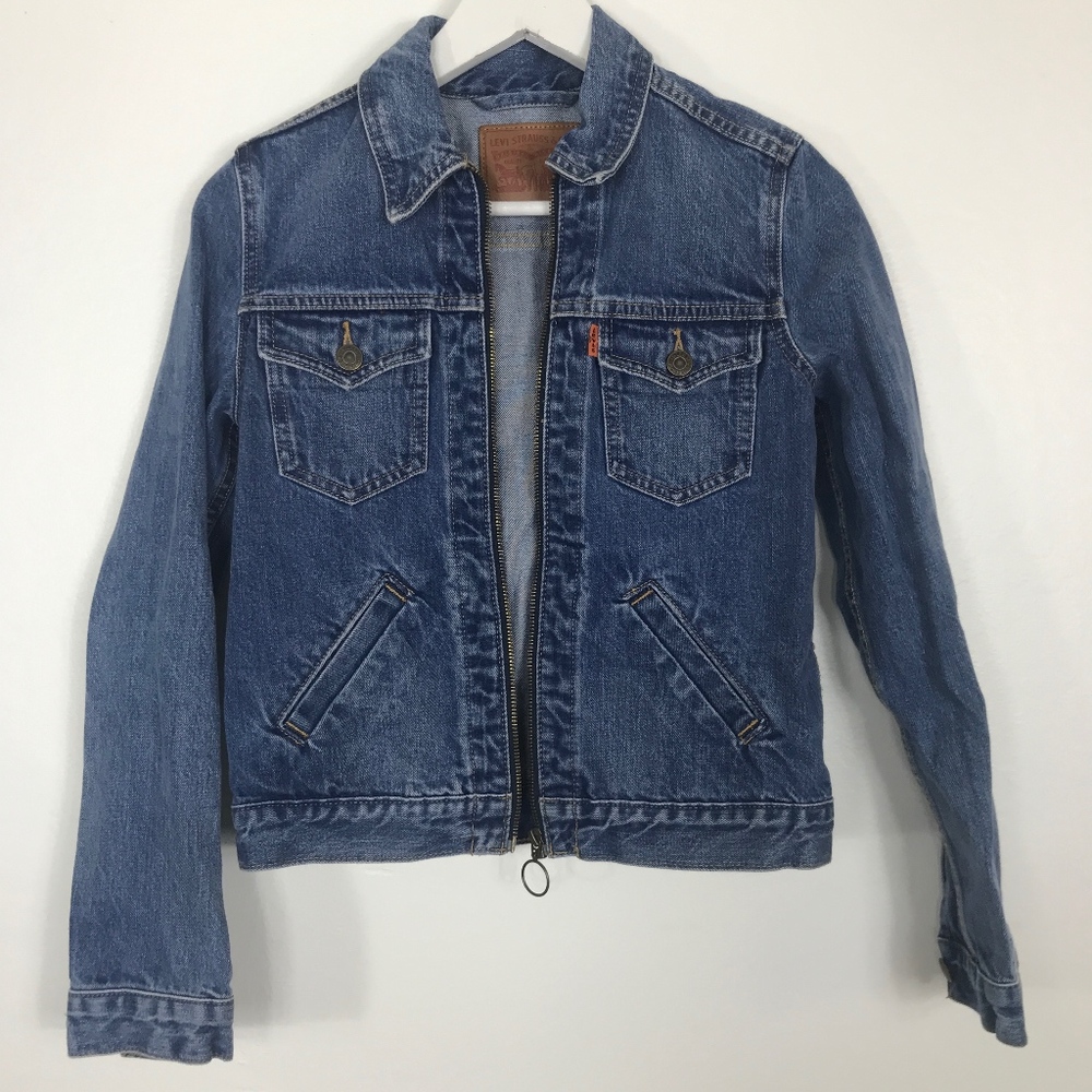 Levis zip up denim jacket
